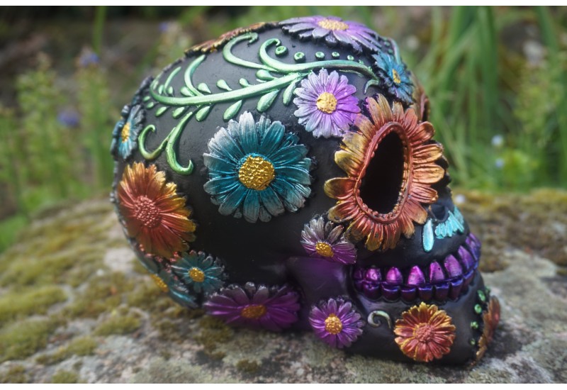 Broche Crâne En Résine - Style Gothique, Biker, Pirate, Couleur Argenté, Neuf Avec étiquettes