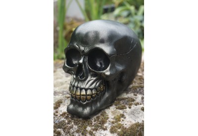 Broche Crâne En Résine - Style Gothique, Biker, Pirate, Couleur Argenté, Neuf Avec étiquettes