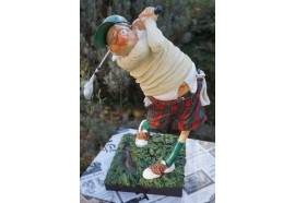 FO84002 FIGURINE  CARICATURE GOLFEUR GOLF COLLECTION FORCHINO   GREEN PUTT 