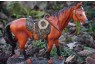 NA0713 CHEVAL DE SELLE COWBOY FIGURINE STATUE ETALON JUMENT HORSE ECURIE