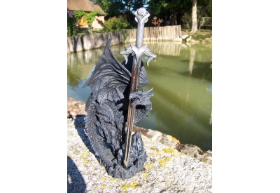 DRG326 B Pot Crayon Chateau Dragon Figurine Heroic Fantasy Gothique EUR 10,00 - FR